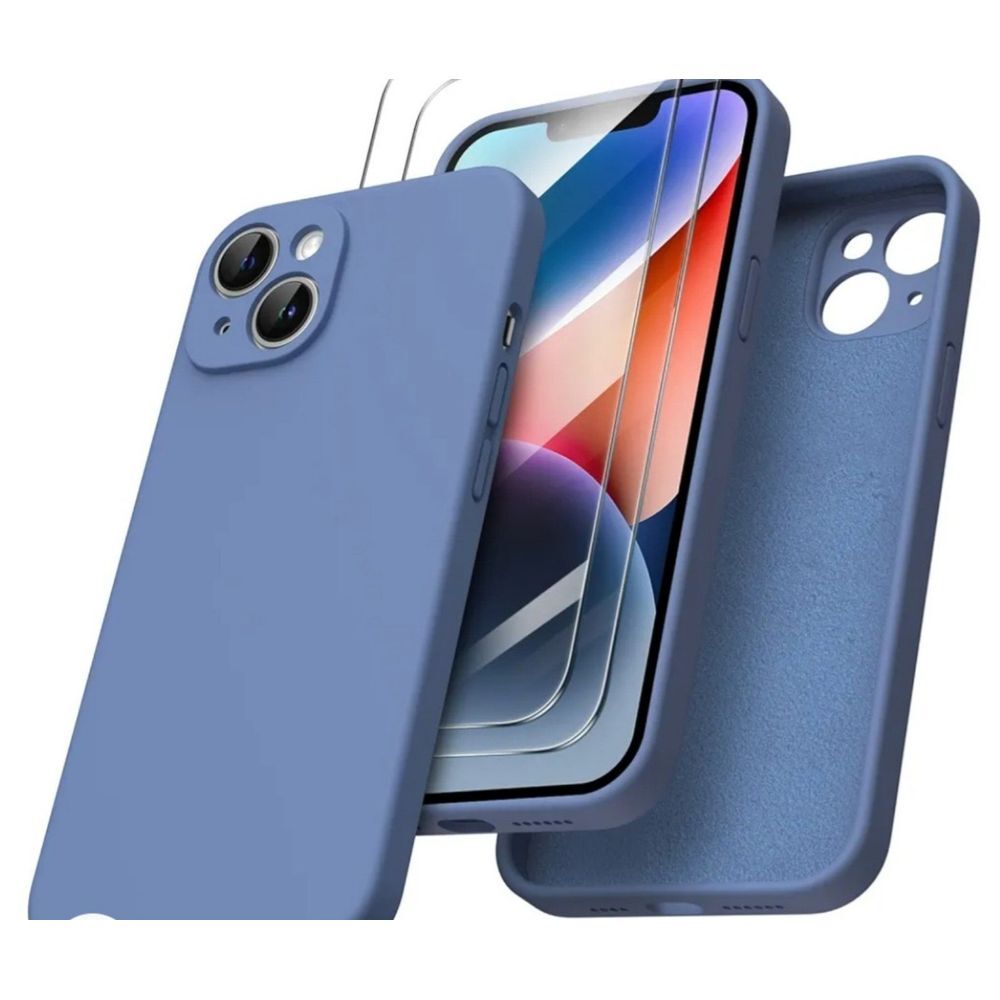 iPhone 14 Max‎ French Blue Case and Screen Protector New